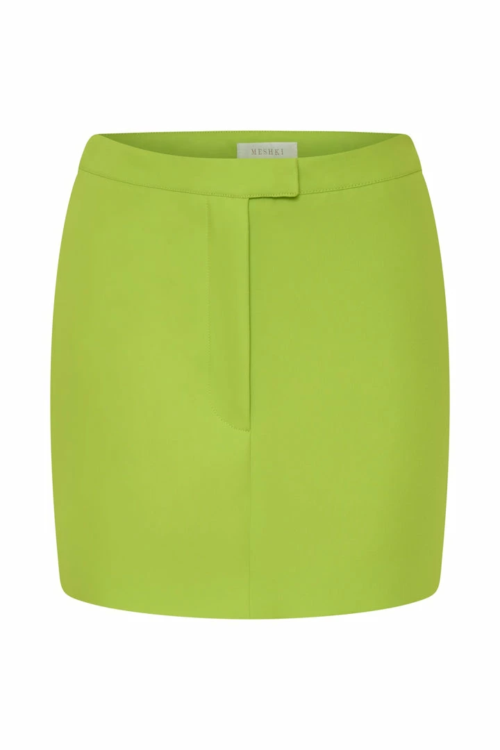 WNT Josie Crepe Mini Skirt - Lime Green 8 WNT Josie Crepe Mini Skirt - Lime Green