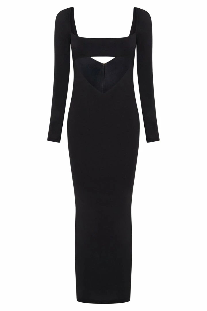 AMC Ashleigh Cut Out Bandeau Maxi Dress - Black DRESSES 9 AMC Ashleigh Cut Out Bandeau Maxi Dress - Black DRESSES