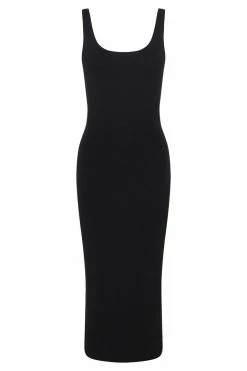 WXI India Scoop Neck Maxi Dress - Black DRESSES