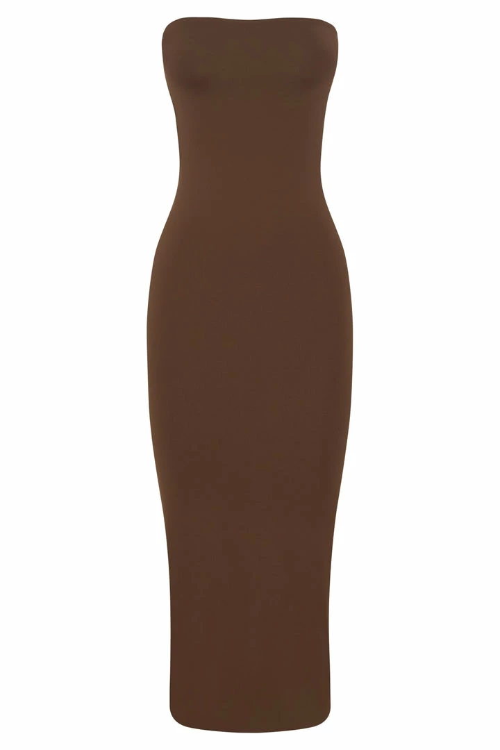 WXI Cassidy Strapless Midi Dress - Chocolate 8 WXI Cassidy Strapless Midi Dress - Chocolate
