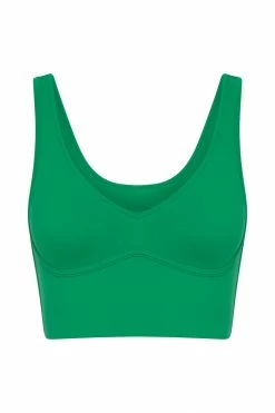 MGH Athleisure Jolie Seam Detail Longline Crop Top - Bright Green