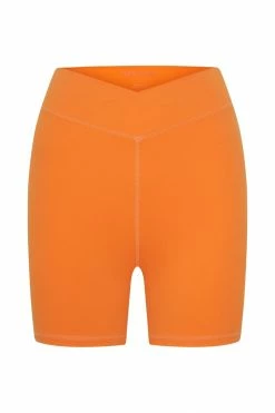 MGH Activewear Bottoms Summer V Front Bike Shorts - Tangerine