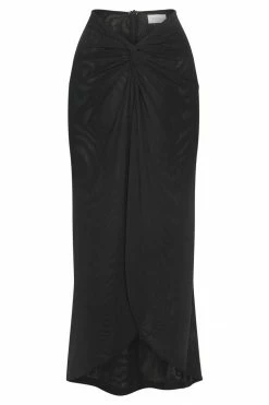 ROM Nicky Midi Twist Mesh Skirt - Black