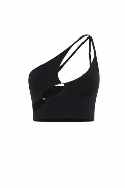 WXI Mavis Beaded Cutout Crop Top - Black All Tops 17 WXI Mavis Beaded Cutout Crop Top - Black All Tops