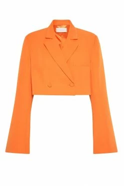 WNT Luella Flared Cropped Blazer - Tangerine Two Piece Sets