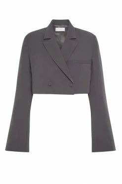 WNT Luella Flared Cropped Blazer - Charcoal Two Piece Sets 21 WNT Luella Flared Cropped Blazer - Charcoal Two Piece Sets