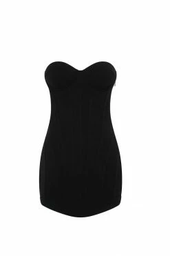 WNT Kristina Corset Strapless Dress - Black DRESSES 15 WNT Kristina Corset Strapless Dress - Black DRESSES