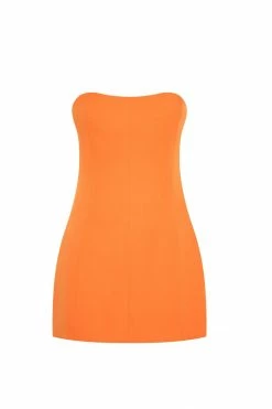 WNT DRESSES Maci Crepe Mini Dress - Tangerine 17 WNT DRESSES Maci Crepe Mini Dress - Tangerine