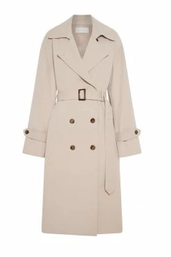 WNT Keily Super Oversized Trench Coat - Bone