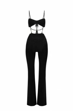 BSD Celeste Mesh Two Piece Jumpsuit - Black