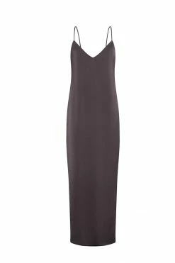 JLW DRESSES Karissa Side Split Maxi Dress - Charcoal