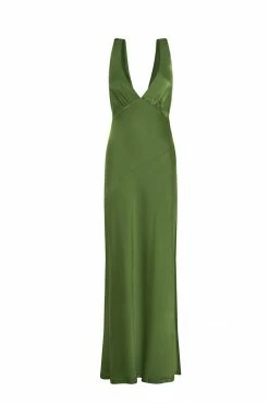 JLW Nadia Maxi Satin Dress With Back Cowl - Emerald DRESSES 13 JLW Nadia Maxi Satin Dress With Back Cowl - Emerald DRESSES