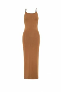 SOP Kelly Cross Back Square Neck Dress - Almond DRESSES 19 SOP Kelly Cross Back Square Neck Dress - Almond DRESSES