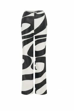 WNT Stevie V Front Print Pu Pant - Swirl Print