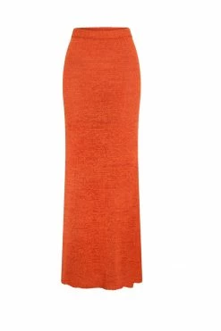 EMS Mary Knit Maxi Skirt - Tangerine Two Piece Sets