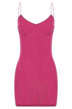 BSD Mapel Panelled Mesh Mini Dress - Violet