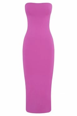 WXI Cassidy Strapless Midi Dress - Violet