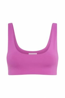 WXI All Tops Jemma Scoop Neck Super Crop Top - Violet