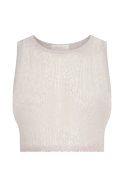 EMS Mandy Knitted Crop Top - Grey Two Piece Sets