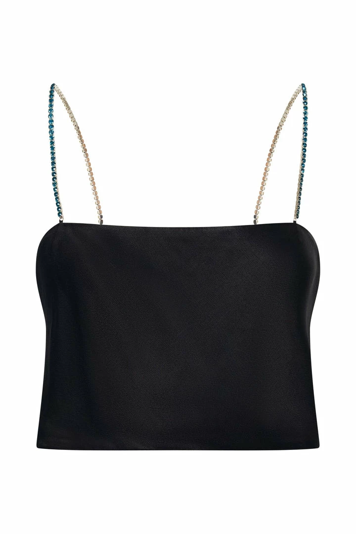 JLW Dayana Straight Cut Crop Top - Black Two Piece Sets 8 JLW Dayana Straight Cut Crop Top - Black Two Piece Sets