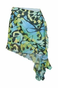 BSD Janice Asymmetric Skirt With Ruffles - Butterfly Print 15 BSD Janice Asymmetric Skirt With Ruffles - Butterfly Print