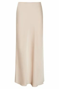WNT Missy Maxi Satin Skirt - Champagne All Bottoms