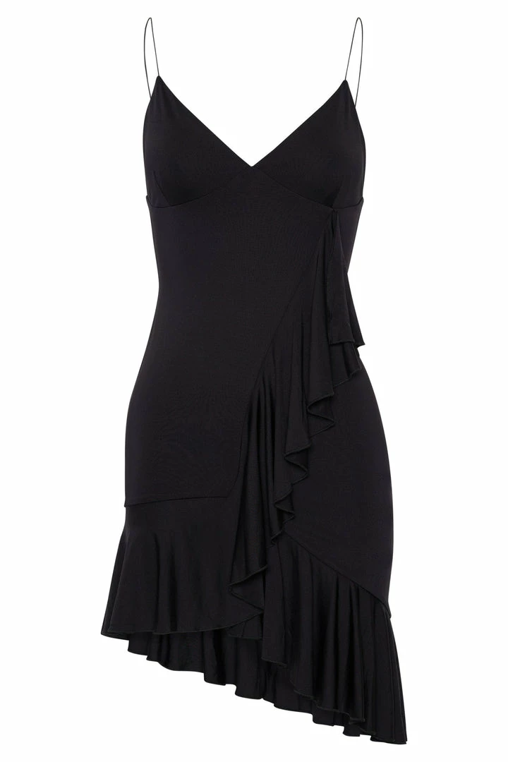 WXI DRESSES Tanya Ruffle Mini Dress With Ruffles - Black 10 WXI DRESSES Tanya Ruffle Mini Dress With Ruffles - Black