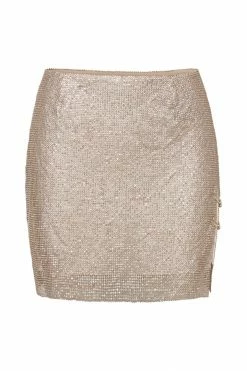 BSD Marlena Glomesh Mini Skirt - Gold Two Piece Sets