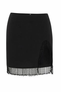 AMC Stephanie Fringe Mini Skirt - Black 13 AMC Stephanie Fringe Mini Skirt - Black