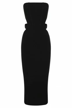 MESHKI U.S Catherine Cut Out Midi Dress - Black DRESSES 17 MESHKI U.S Catherine Cut Out Midi Dress - Black DRESSES