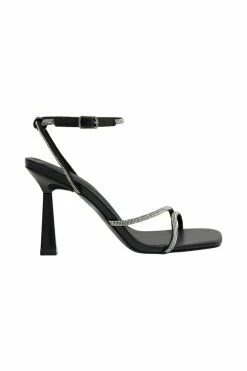 LFS Caitlin Diamante Rope Heels - Black Shoes 15 LFS Caitlin Diamante Rope Heels - Black Shoes