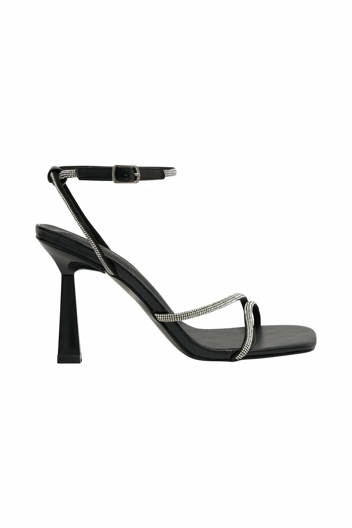 LFS Caitlin Diamante Rope Heels - Black Shoes 8 LFS Caitlin Diamante Rope Heels - Black Shoes