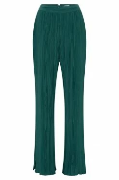 WNT Two Piece Sets Mehru Crinkle Straight Leg Pant - Emerald