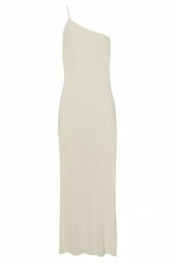 WNT DRESSES Pari Crinkle Maxi Dress With High Split - Wheat