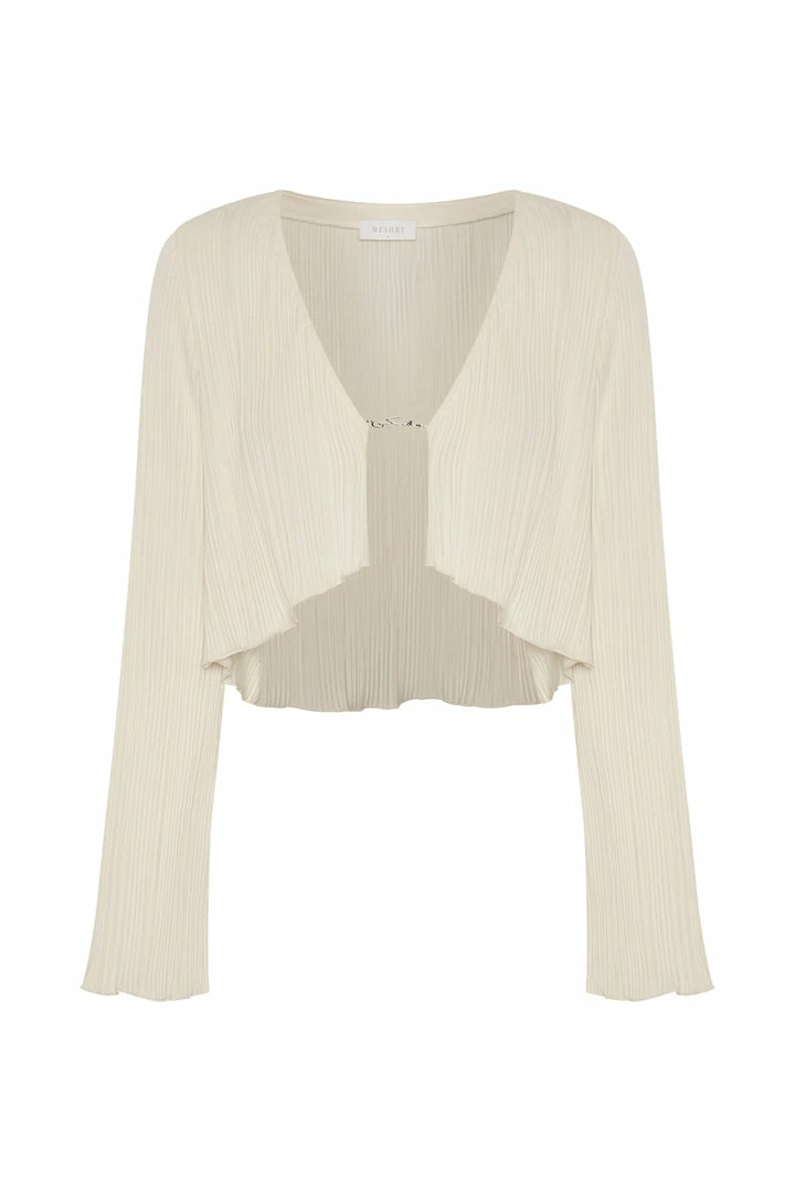 WNT Two Piece Sets Mehru Crinkle Flare Sleeve Top With Hardware - Wheat 10 WNT Two Piece Sets Mehru Crinkle Flare Sleeve Top With Hardware - Wheat