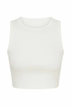 ROM Bryn Cropped Tank Top - White