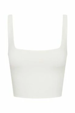 WXI Two Piece Sets Sara Square Neck Crop Top - White