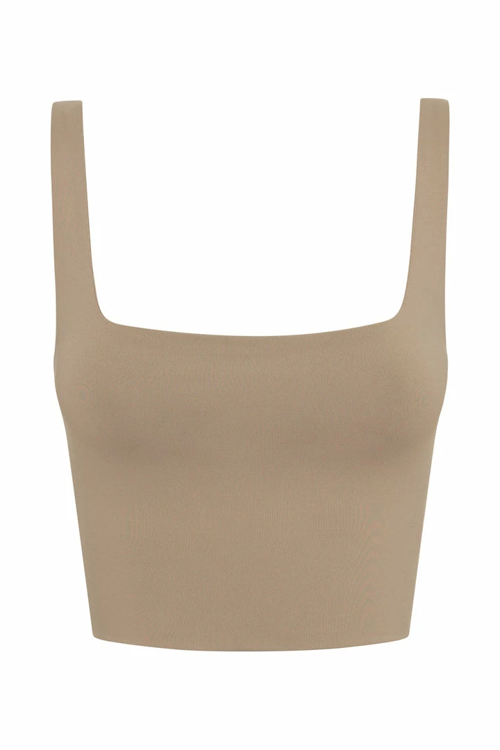 WXI Sara Square Neck Crop Top - Taupe 8 WXI Sara Square Neck Crop Top - Taupe