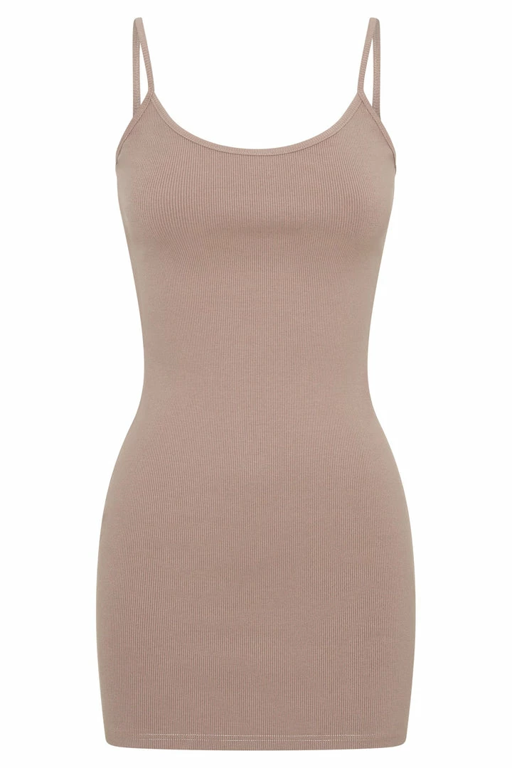 ROM Alexis Mini Ribbed Dress - Taupe 6 ROM Alexis Mini Ribbed Dress - Taupe