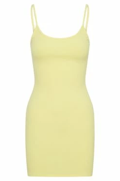 ROM Alexis Mini Ribbed Dress - Yellow DRESSES