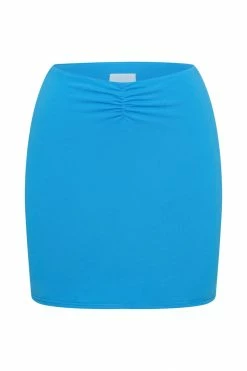 WXI Kara Ruched Front Mini Skirt - Cyan Blue Two Piece Sets 13 WXI Kara Ruched Front Mini Skirt - Cyan Blue Two Piece Sets