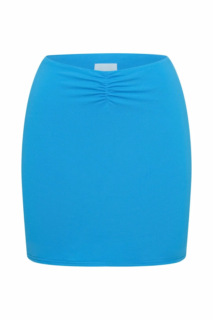 WXI Kara Ruched Front Mini Skirt - Cyan Blue Two Piece Sets 7 WXI Kara Ruched Front Mini Skirt - Cyan Blue Two Piece Sets