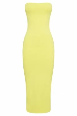WXI DRESSES Cassidy Strapless Midi Dress - Yellow 13 WXI DRESSES Cassidy Strapless Midi Dress - Yellow