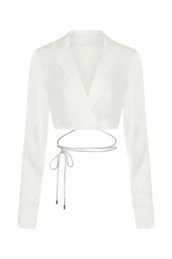 BSD Talulah Diamante Rope Shirt - White 11 BSD Talulah Diamante Rope Shirt - White