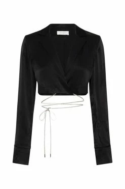 BSD Talulah Diamante Rope Shirt - Black