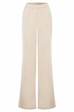 WNT Emelie Satin Pants - Champagne All Bottoms