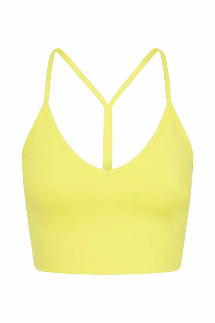 MGH Two Piece Sets Edena V Back Crop Top - Yellow 9 MGH Two Piece Sets Edena V Back Crop Top - Yellow