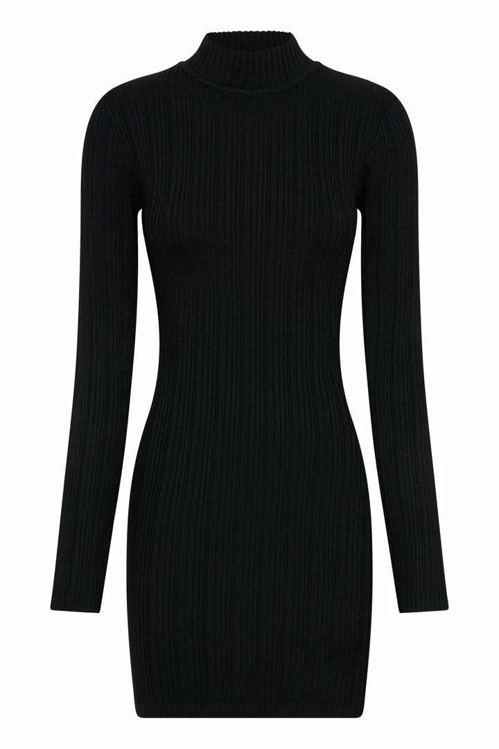 EMS DRESSES Layla Recycled Knit Mini Dress - Black 9 EMS DRESSES Layla Recycled Knit Mini Dress - Black