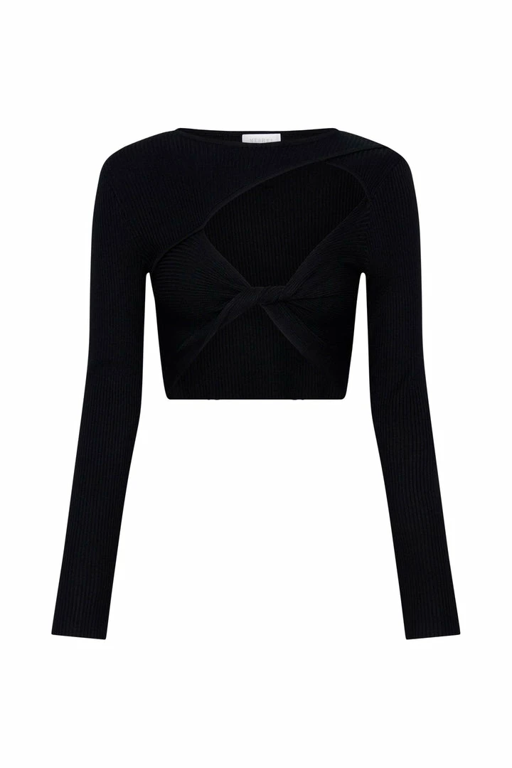 EMS Cameron Knit Crop Top - Black All Tops 9 EMS Cameron Knit Crop Top - Black All Tops