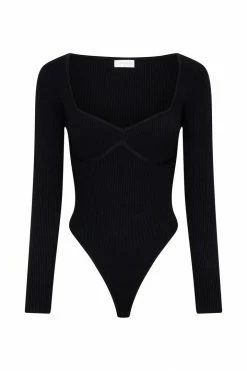 EMS Rinna Recycled Knit Scoop Neck Bodysuit - Black 15 EMS Rinna Recycled Knit Scoop Neck Bodysuit - Black